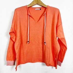 Zaket & Plover Coral Orange Pullover Sweater Cotton Blend Size Large Normcore